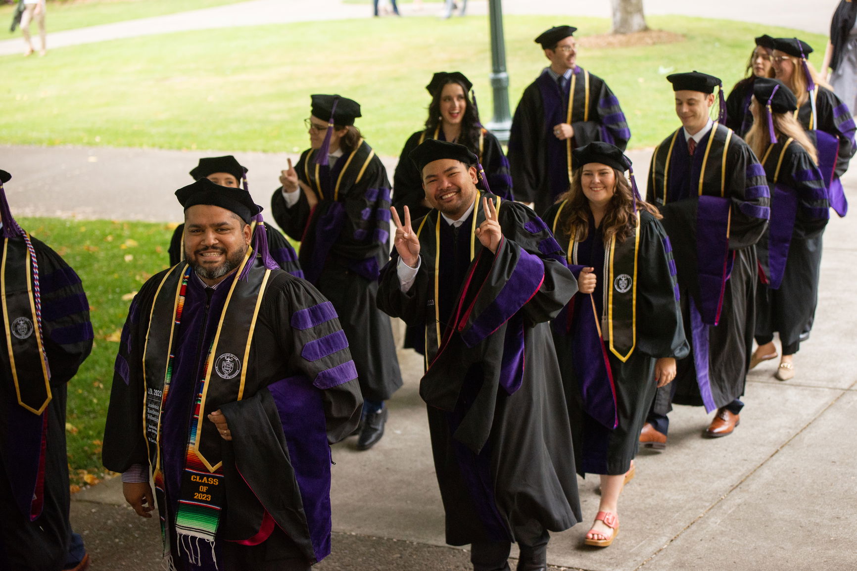 Law graduates at commencement.