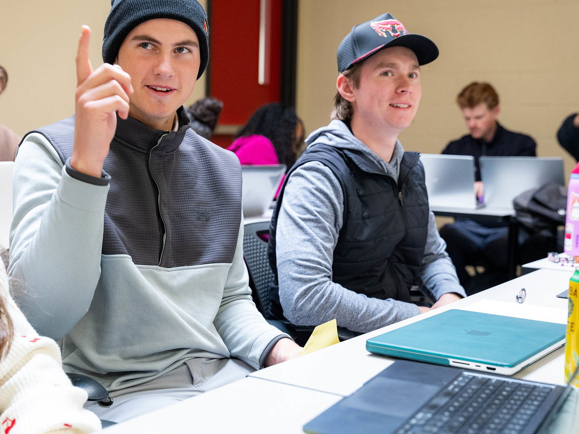 Willamette students in a classroom. 