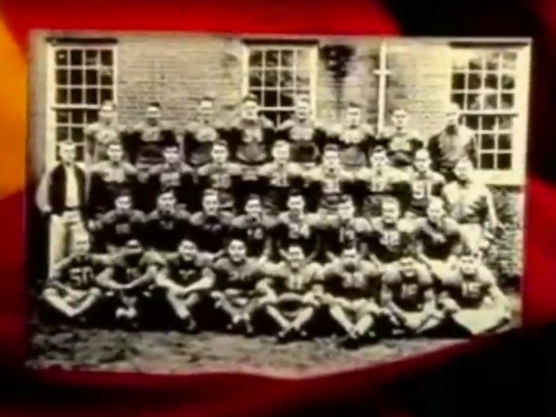 A vintage photo of the Willamette University Pearl Harbor Football team