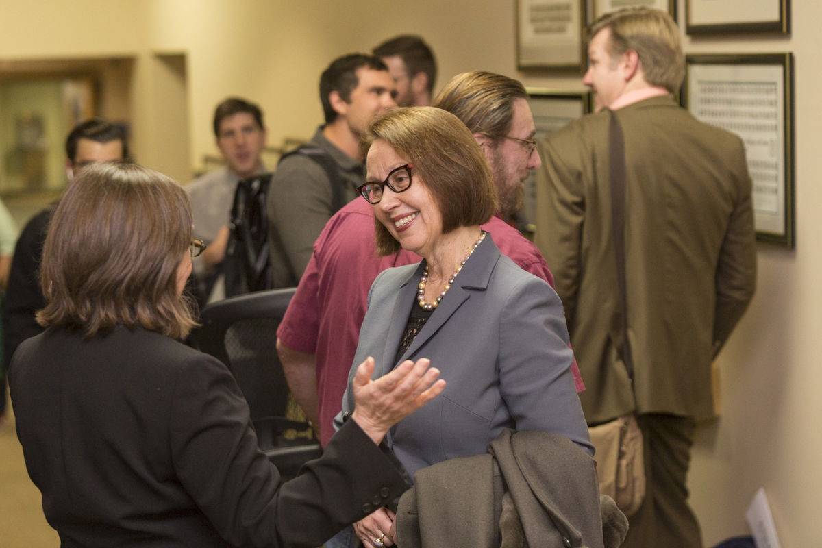 Former Oregon Attorney General at the law school.