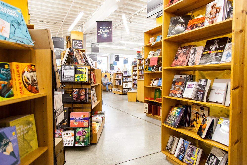 Bookshelves in Powell's Book Store