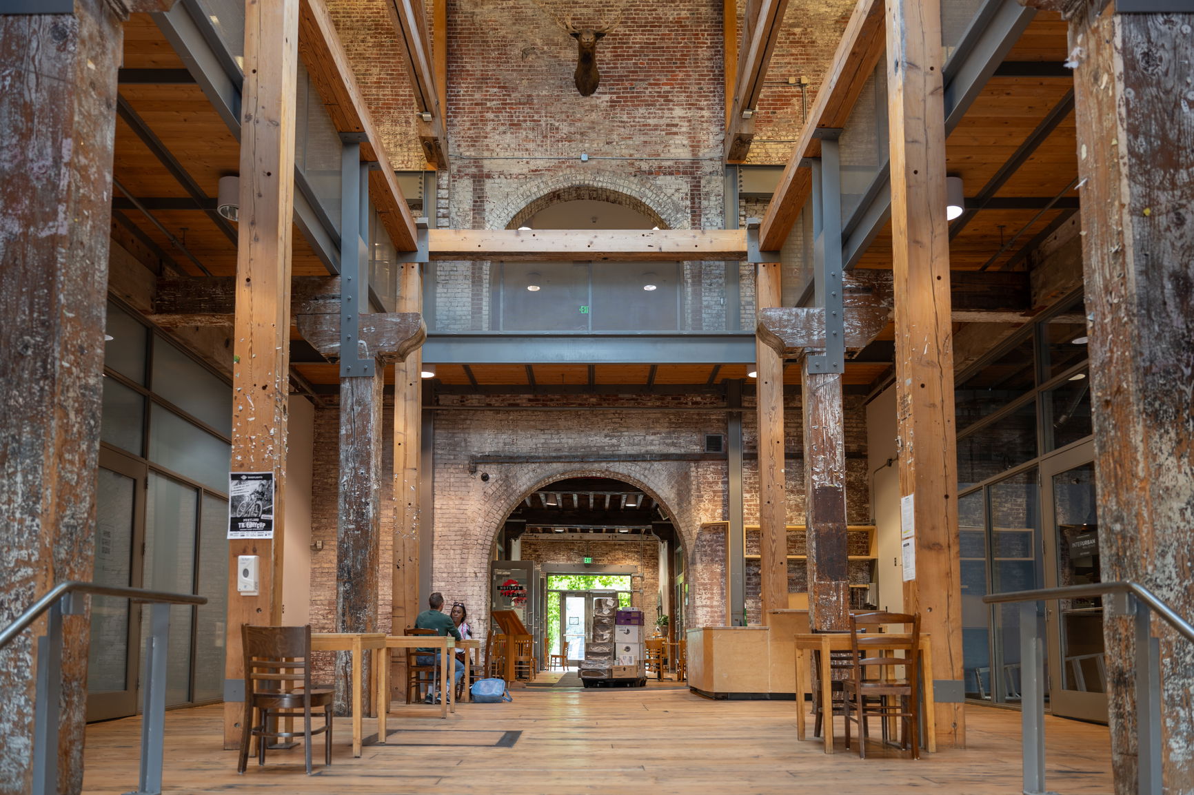 Lobby of the Ecotrust building where the Portland MBA program is located.