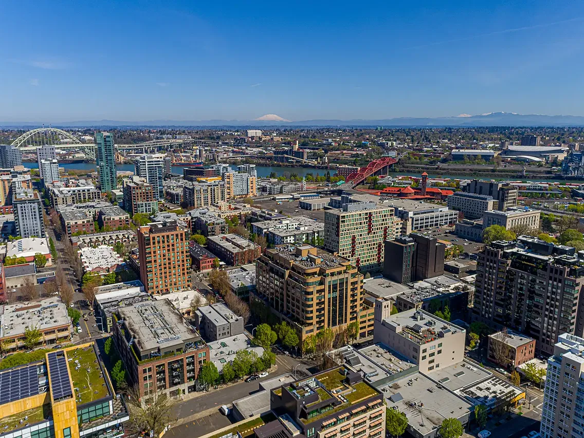 Overlooking the city of Portland, Oregon