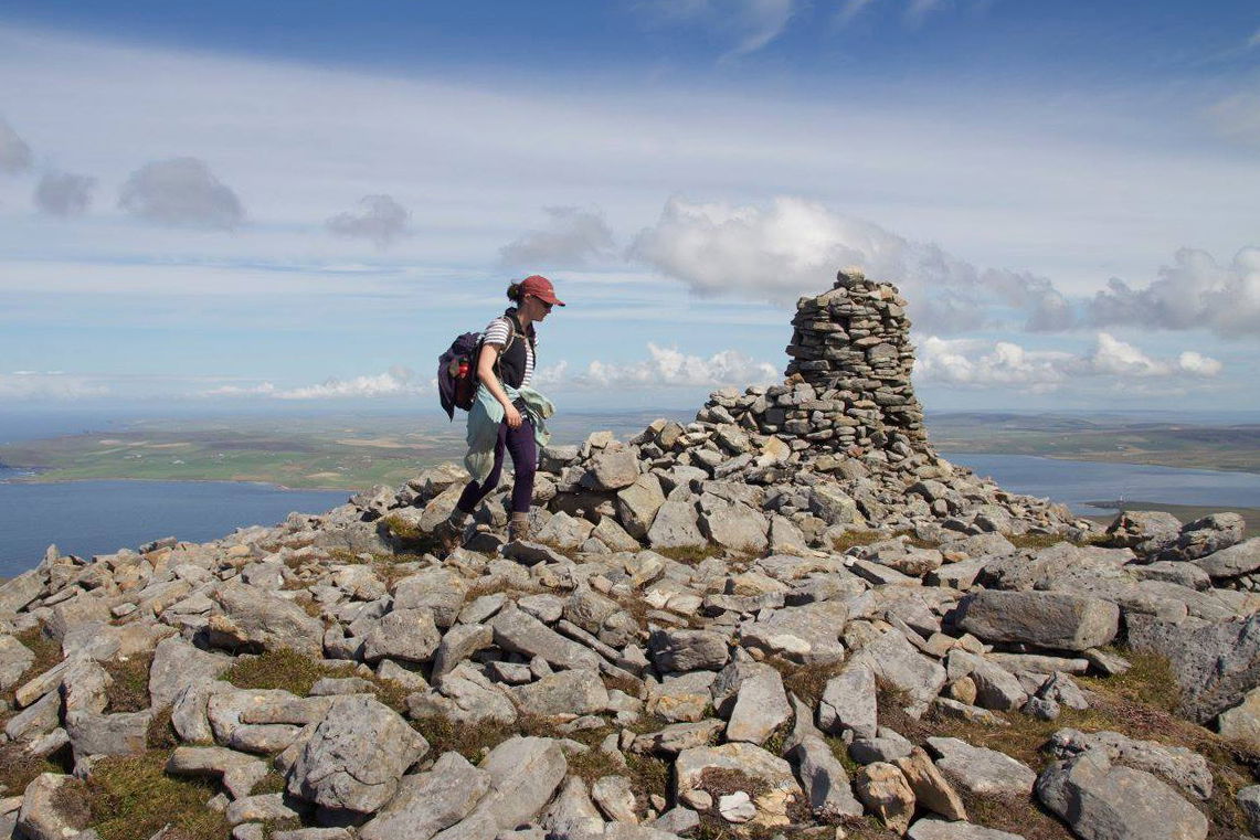 A student in Scotland during a summer research trip with the Archeology Department.  