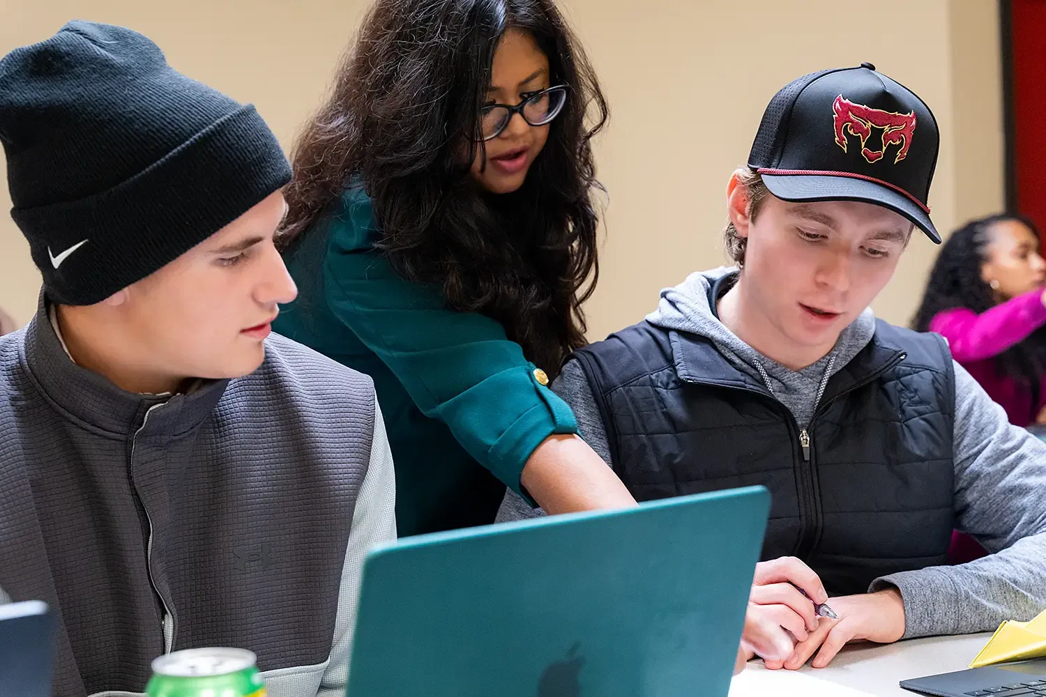 MBA students in a classroom with a professor