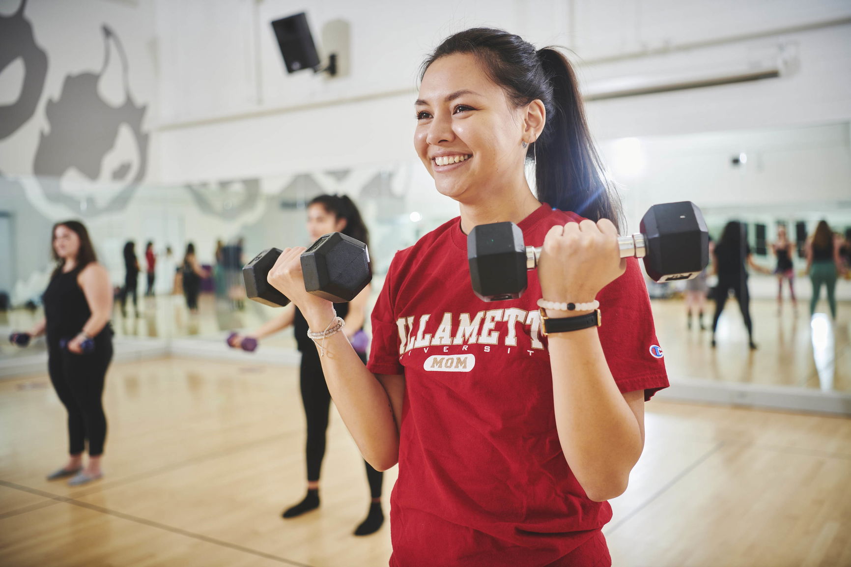 Students working out in Sparks