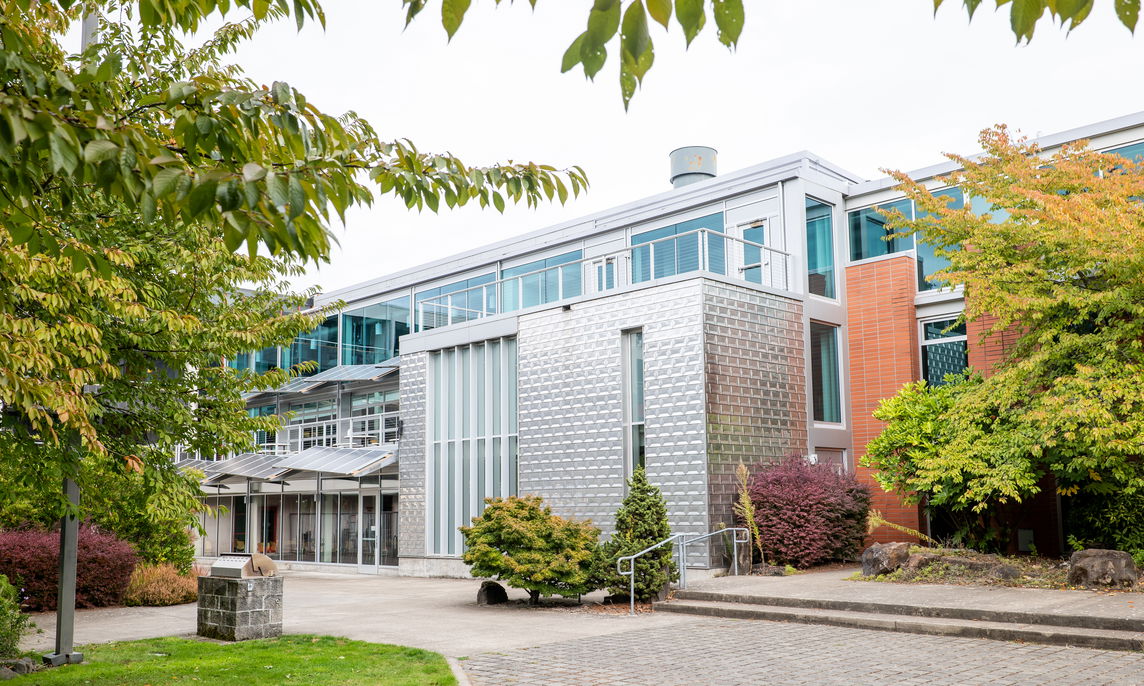 Front of Kaneko Commons located on Willamette's Salem Campus