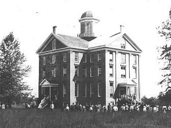 Historic photo of Waller Hall at Willamette