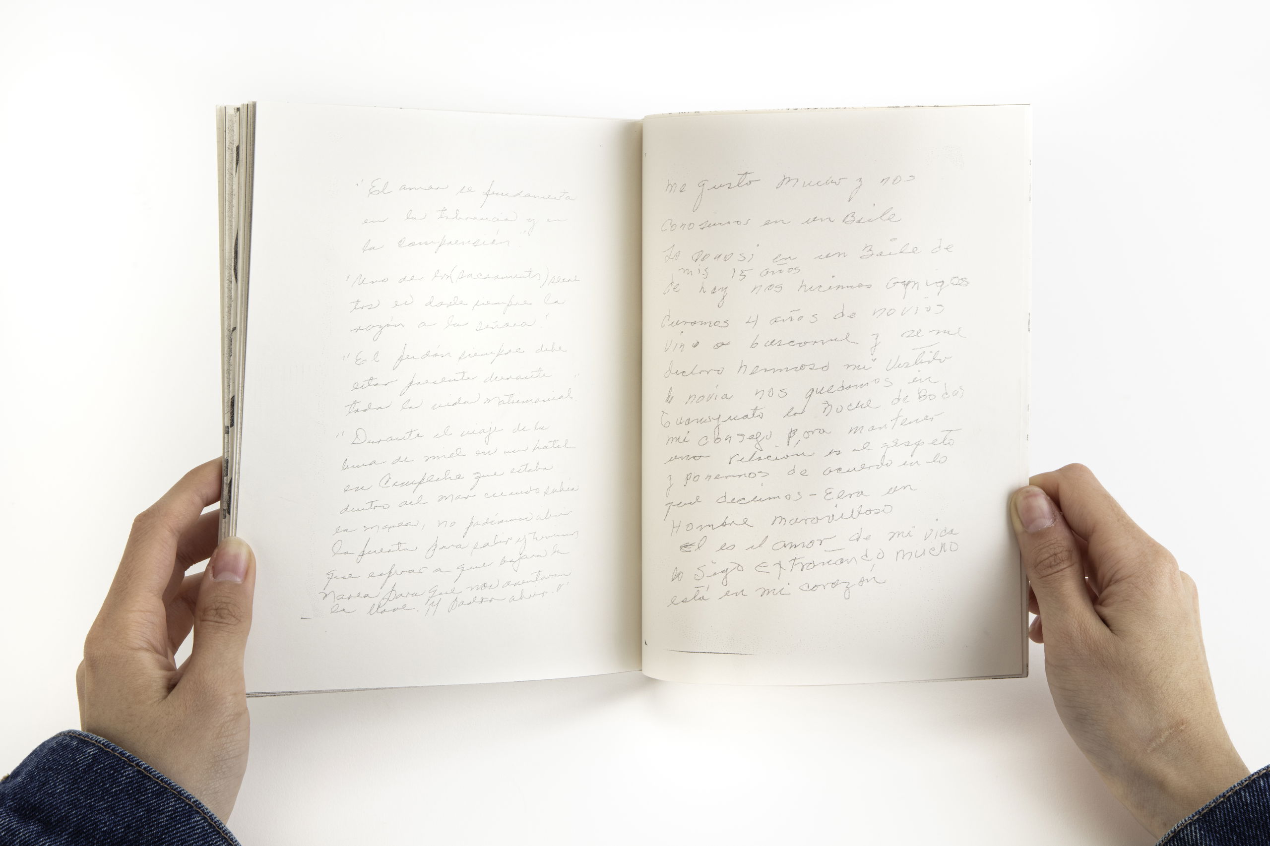 Image of a person holding a handmade book.