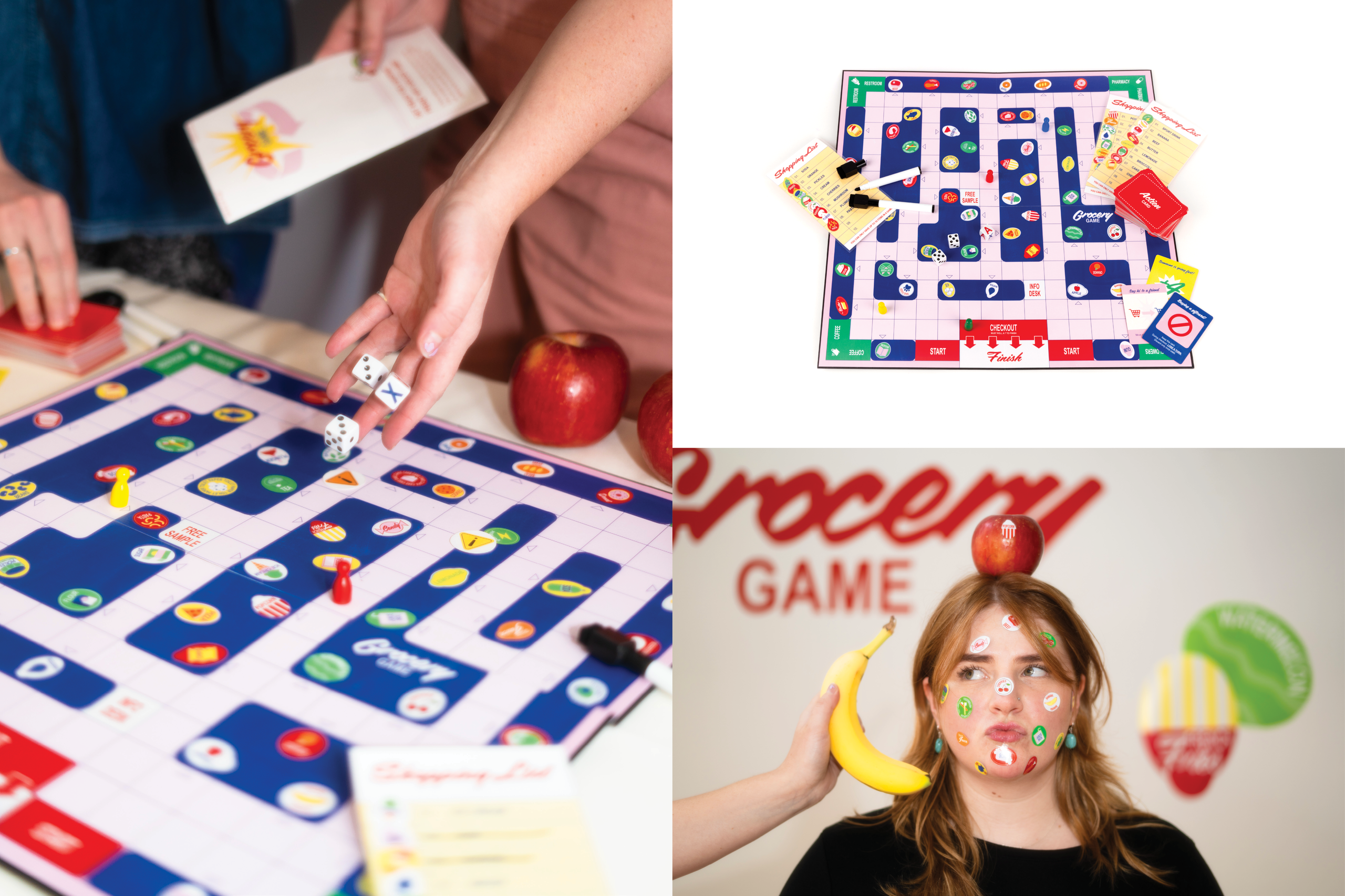 Anna Volk and her thesis project, The Grocery Game, in action.